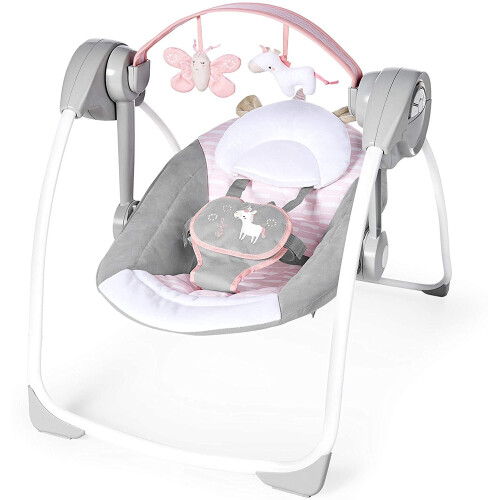 Ingenuity Comfort Go Portable Swing Flora The Unicorn on OnBuy