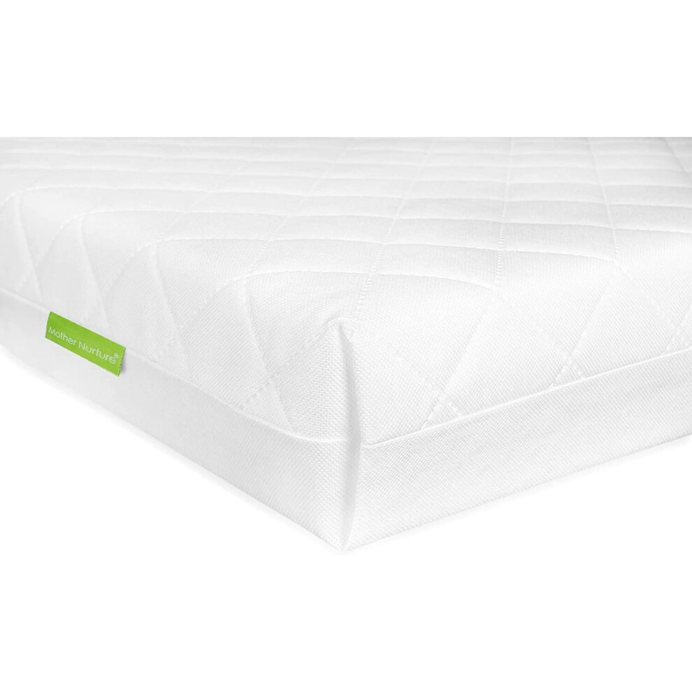 Classic Eco Fibre Cot Bed Mattress, 140 X 70 X 10Cm White Mother Nurture