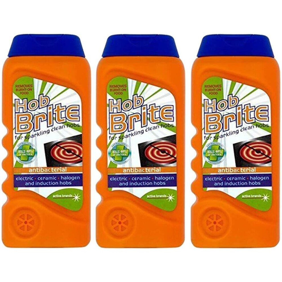 Hob Brite Ceramic, Electric, Halogen and Induction Hob Cream Cleaner, 300ml, Pack of 3