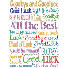 Sloane Graphics Goodbye and Good luck Farewell Card, 298mm x 222mm