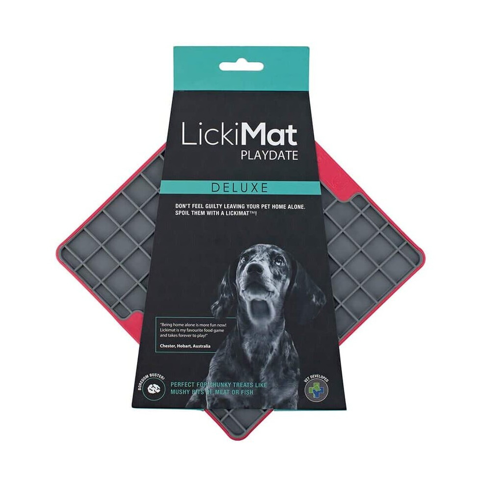 LickiMat Tuff Playdate Treat Mat - Colour : Red - Image 2