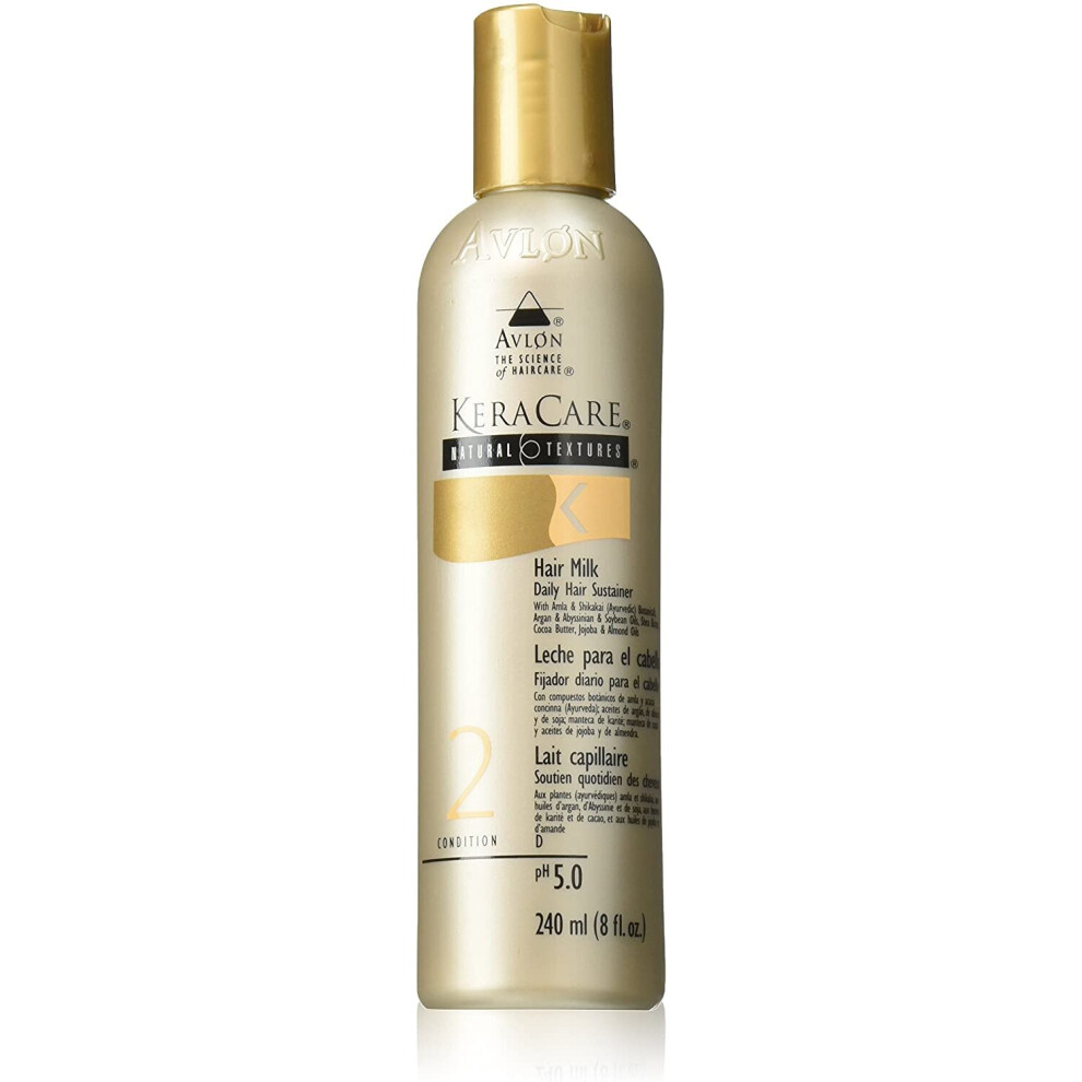 Avlon Keracare Natural Textures Hair Milk Daily Hair Sustainer, Condition 2, 240ml/8 fl. oz.