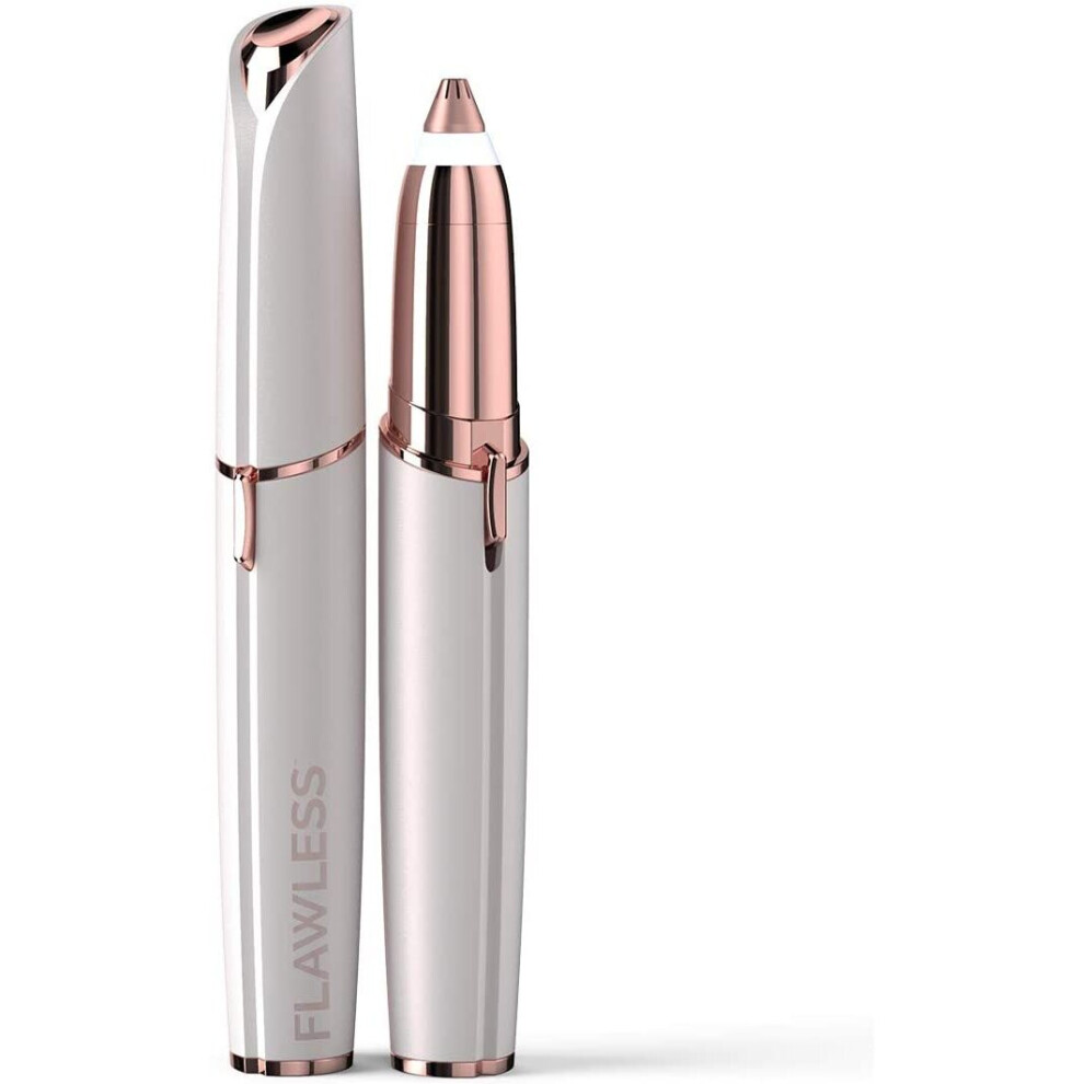 Finishing Touch Flawless Next Generation Brows, Eyebrow Hair Trimmer – AA Battery Included, White