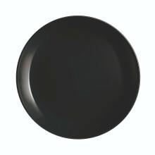 (Black, 6 Dessert Plates) Luminarc Round 18pc Glass Dinner Set Dinnerware