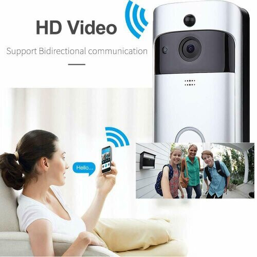 Ranpo (Silver) WiFi Visual Remote Doorbell Home Security Smart Doorbell 1