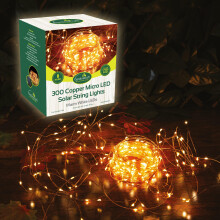 (Warm White, 300 LEDs) GardenKraft Micro LED Outdoor Solar String Lights