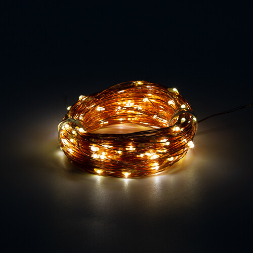(Warm White, 300 LEDs) GardenKraft Micro LED Outdoor Solar String Lights 1
