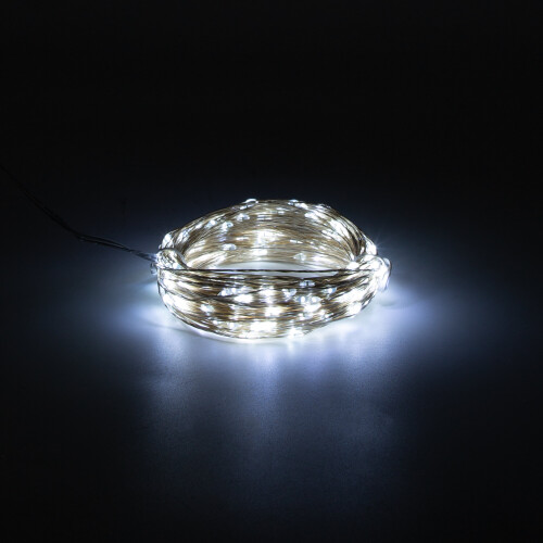 (Bright White, 300 LEDs) GardenKraft Micro LED Outdoor Solar String Lights 1