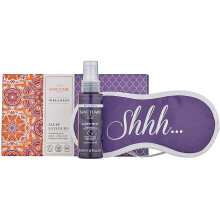 Sanctuary Spa Gift Set, Sleep Saviours Wellness Gift Box with Sleep Eye Mask and Pillow Spray, Self Care Pampering Sleep Gift