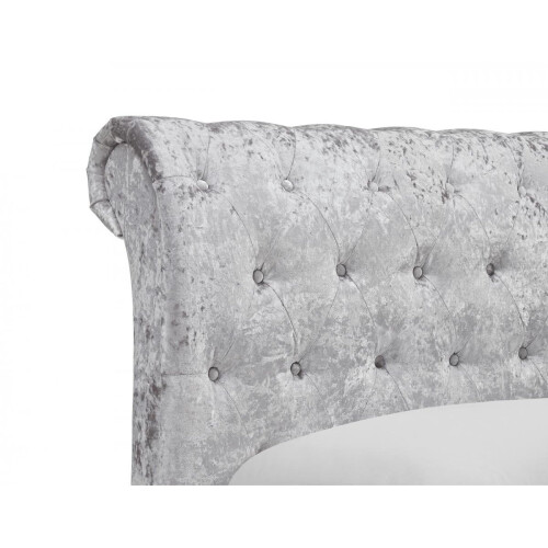 Casablanca (Serenity) Crushed Velvet Double Bed Grey 1