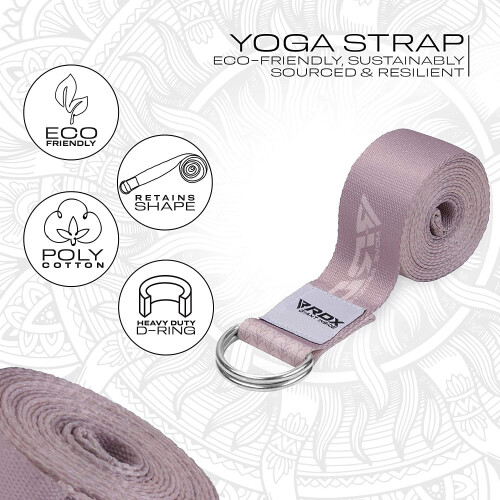 (Design 22) RDX Yoga Strap Adjustable + D-Ring Buckle Durable 1
