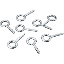 Merriway® BH00106 Zinc Plated Screw In Eye Steel, 55 mm (2.1/8 inch) - Pack of 12