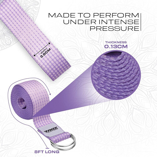 (Design 21) RDX Yoga Strap Adjustable + D-Ring Buckle Durable 1