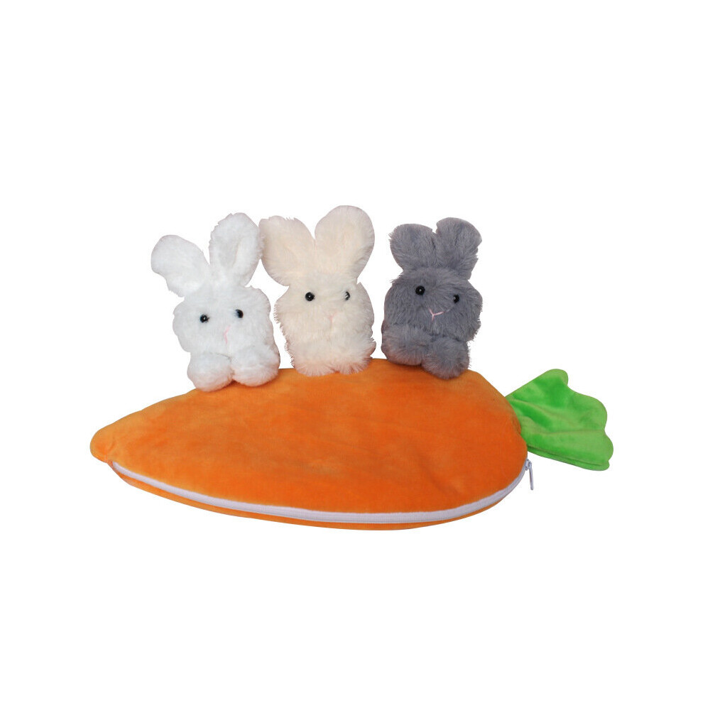 Easter 3PCS Bunny Doll Set Cute Carrot Bag Decoration Cartoon Doll Decoration Gift