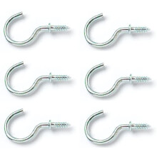 Merriway® BH01111 Chrome Plated Mug Shouldered Cup Hooks, 25 mm (1 inch) - Pack of 20