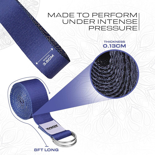 (Design 16) RDX Yoga Strap Adjustable + D-Ring Buckle Durable 1