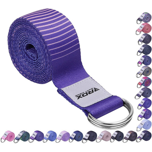 (Design 12) RDX Yoga Strap Adjustable + D-Ring Buckle Durable