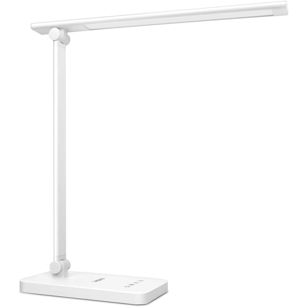 Lepro Led Desk Lamp, Eye Caring Table Lamps, Dimmable Daylight Lamp, 5 Brightness Levels X 3 Colour Modes, Touch Control Office Lamp For Back To Schoo