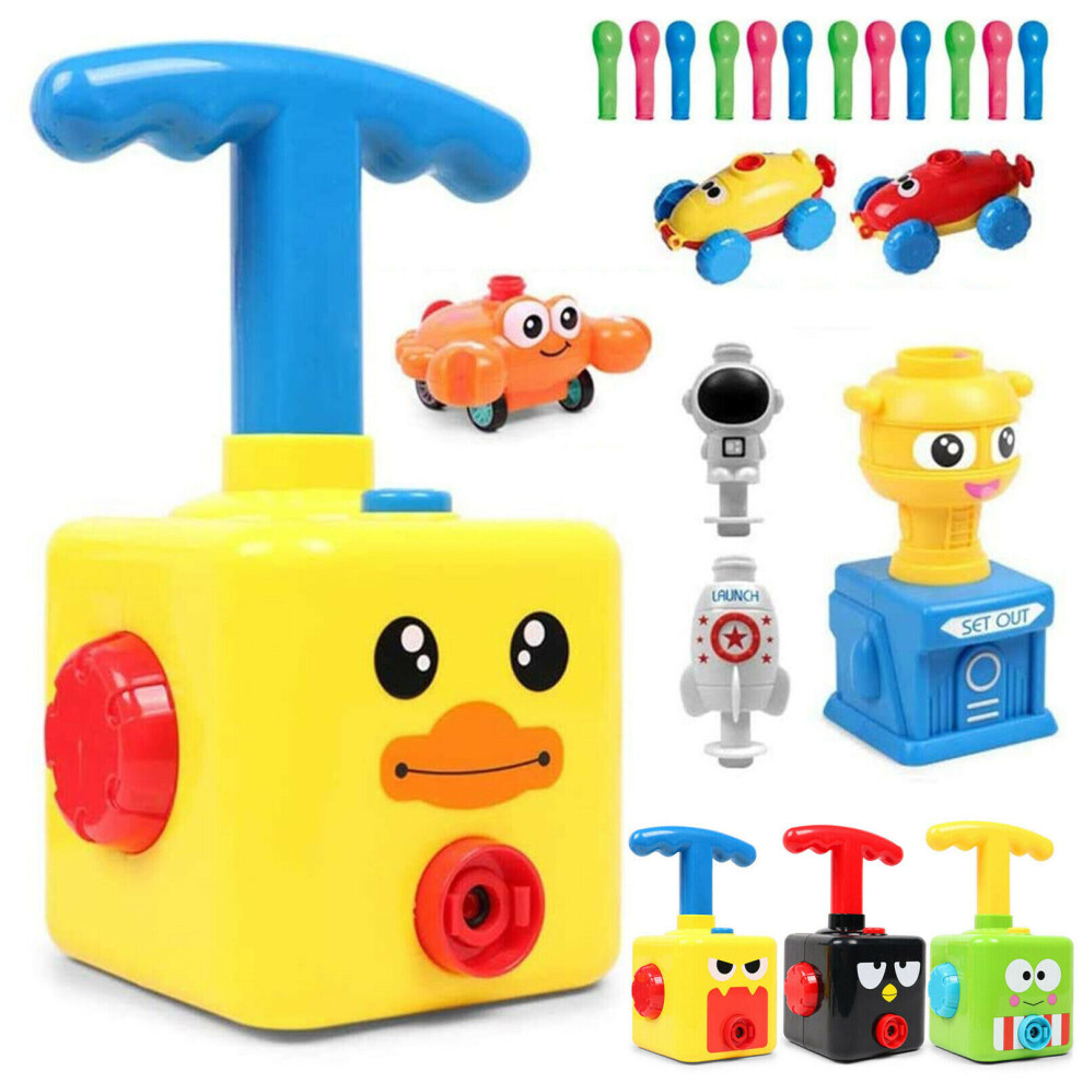 (Duck(2car+Crab+12Ballon)) Duck Balloon-powered car balloon launcher Inertia Power Balloon Car Toy  Gifts Kids