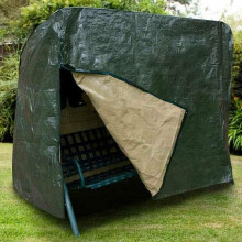 RAM ONLINE Heavy Duty Waterproof 3 Seater Swinging Garden Hammock Cover with Zip,L,Green,9653