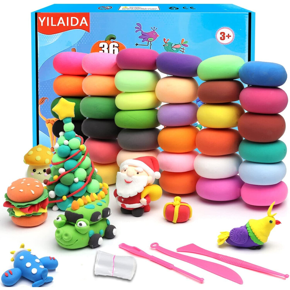 Ixiaoyoo Air Dry Clay, Modelling Clay For Kids, DIY Molding Magic Clay For With Tools, Soft & Non-Sticky, Toys Gifts For Age 3 4 5 6 7 8 Years Old