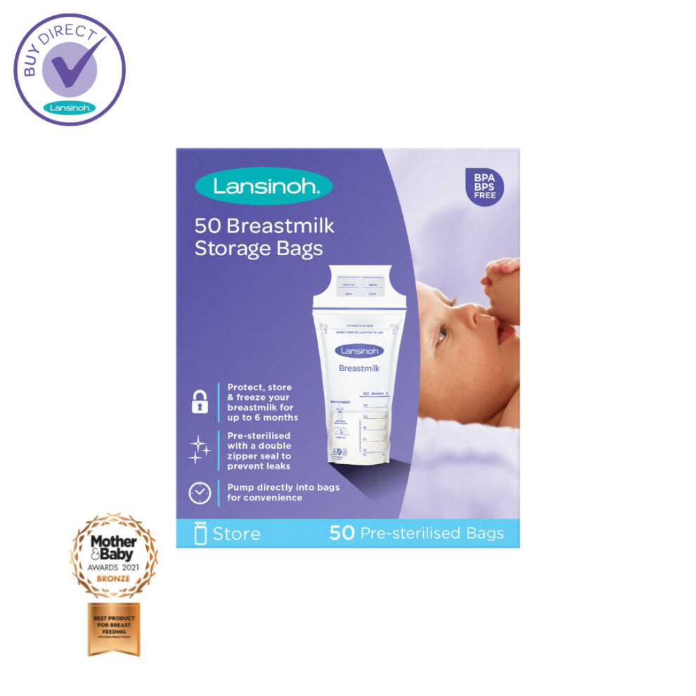 Lansinoh Breast Feeding Milk Storage Bags 50 Pack