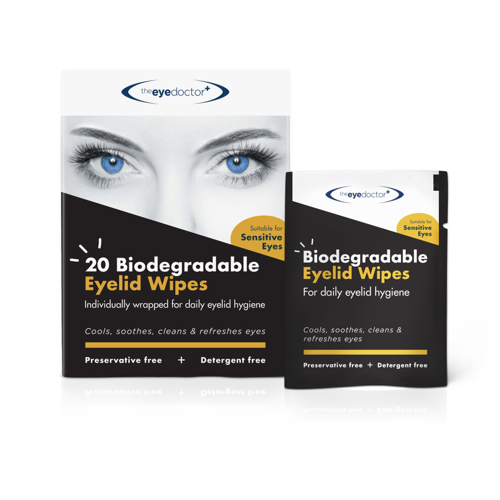 x20 The Eye Doctor Biodegradable Eyelid Wipes - Eye Care - LARGE Wipes