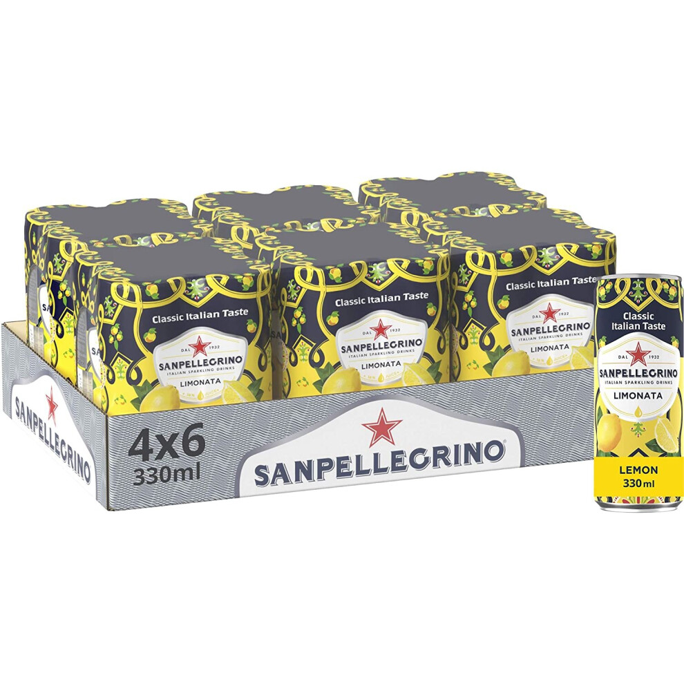 San Pellegrino Classic Taste Lemon Can 24X330ml