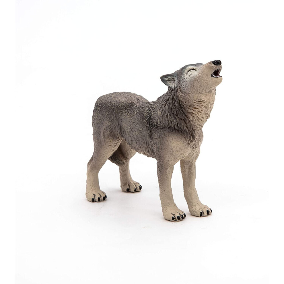 Papo 50171 Howling wolf WILD ANIMAL KINGDOM Figurine, Multicolour