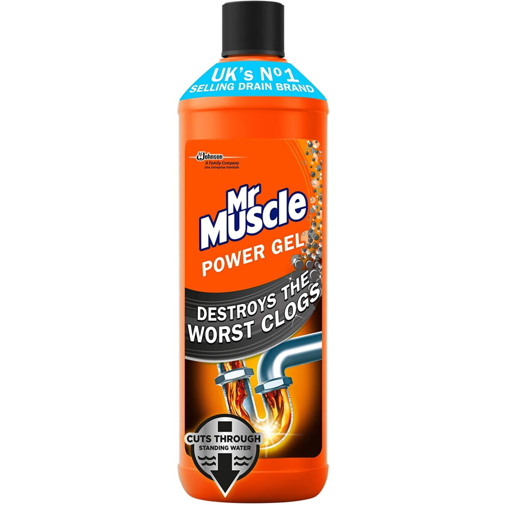 Mr Muscle Power Gel Drain Unblocker 1L, Pack of 6