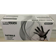 Supertouch Nitrile Powder & Latex Free Black XL Medical Gloves