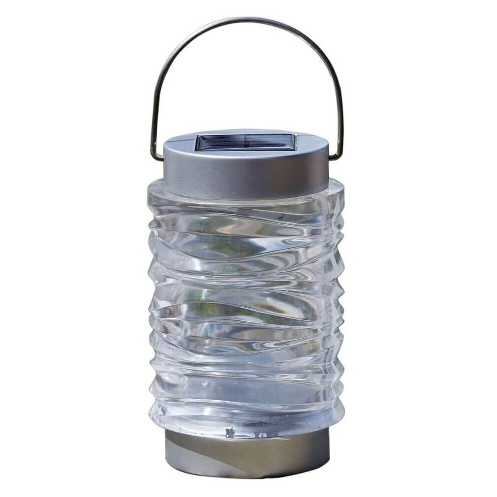 Smart Solar JNS_470832 Wave Stainless Steel Lantern (Solar Powered), Multi-Colour