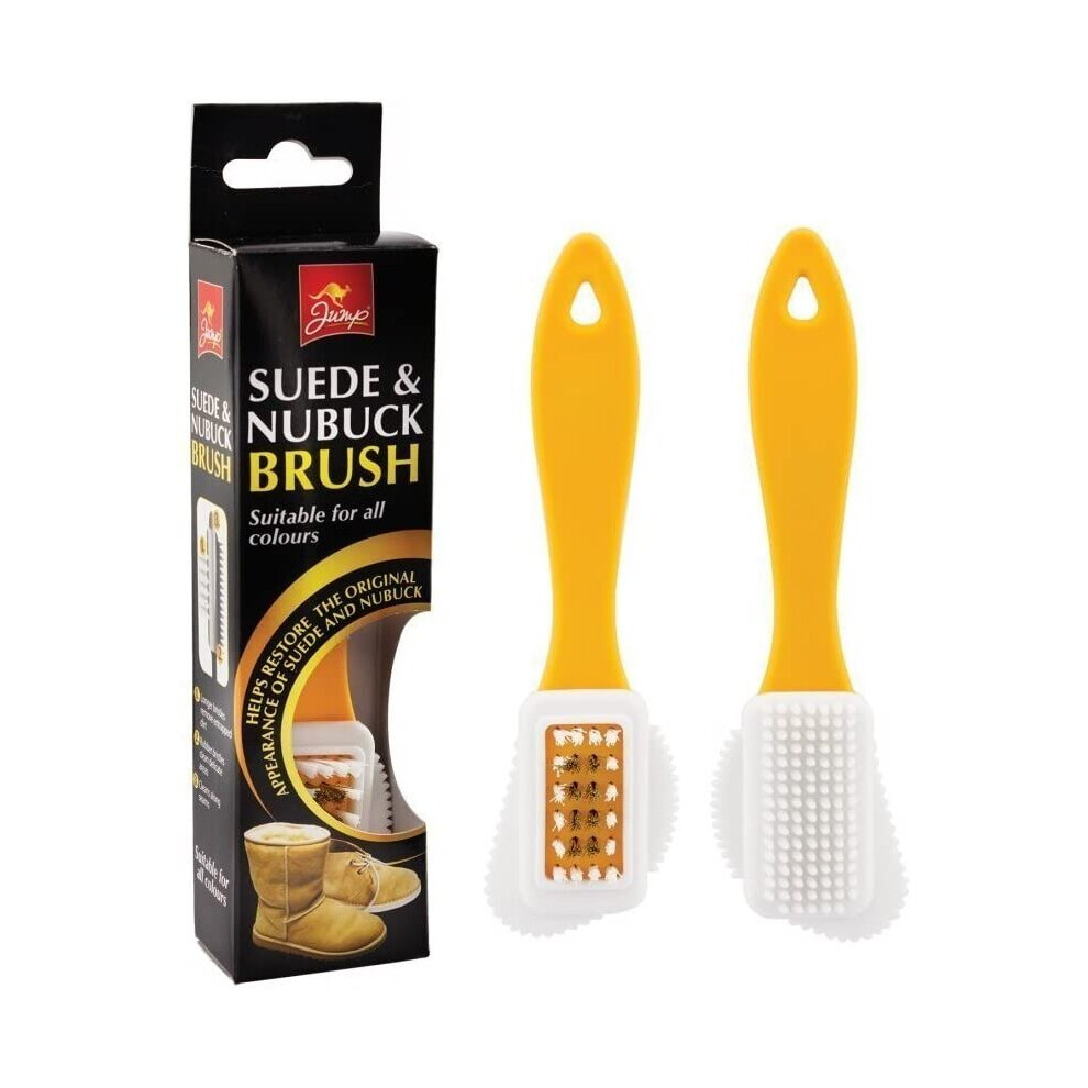 Jump Suede & Nubuck Double-Sided Shoe Brush 15Cm - Restores Suede & Nubuck Colours & Texture For Boots, Shoes & Bags (338734)