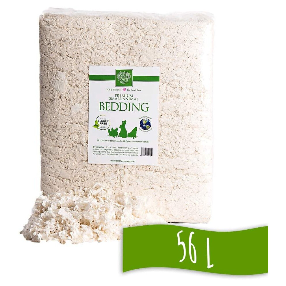 Small Pet Select Unbleached White Paper Bedding, 56 L, Model Number: SMWB