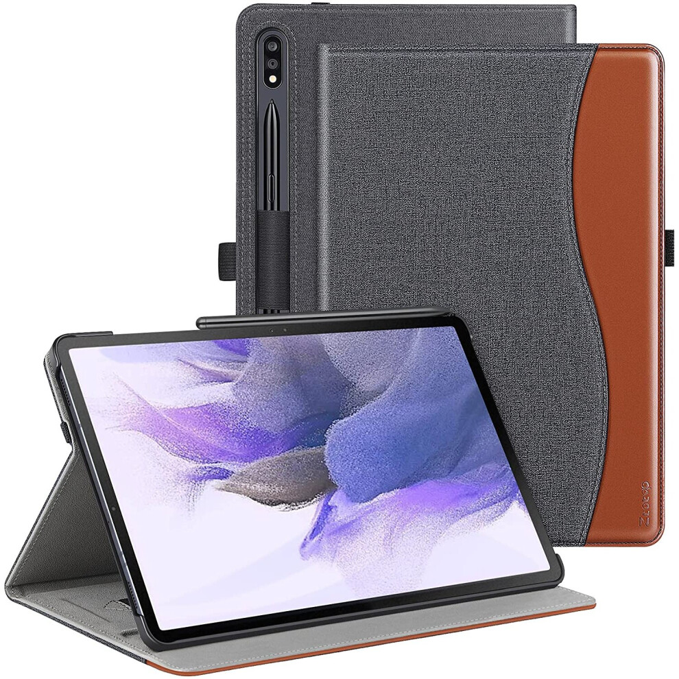 ZtotopCases Case for Samsung Galaxy Tab S7 FE, Premium PU Leather Folding Stand Cover for 12.4 Inch Galaxy Tab S7 FE 2021/ Galaxy Tab S7 Plus 2020, wi