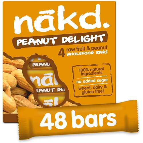 Nakd Peanut Delight 35g Bar - Multipack Case of 48 Bars