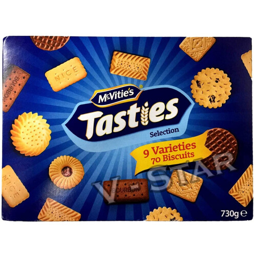 McVities MCVITIE'S TASTIES Selection 730g - 9 Varieties 70 Biscuits Box 1