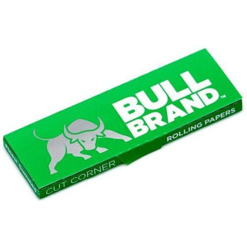 BULL BRAND Green Cut Corner 25-Piece Rolling Papers