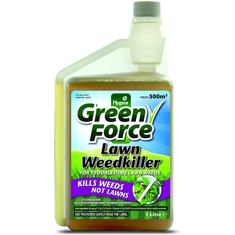 Greenforce P40205 Lawn Weed Killer, White, 1L