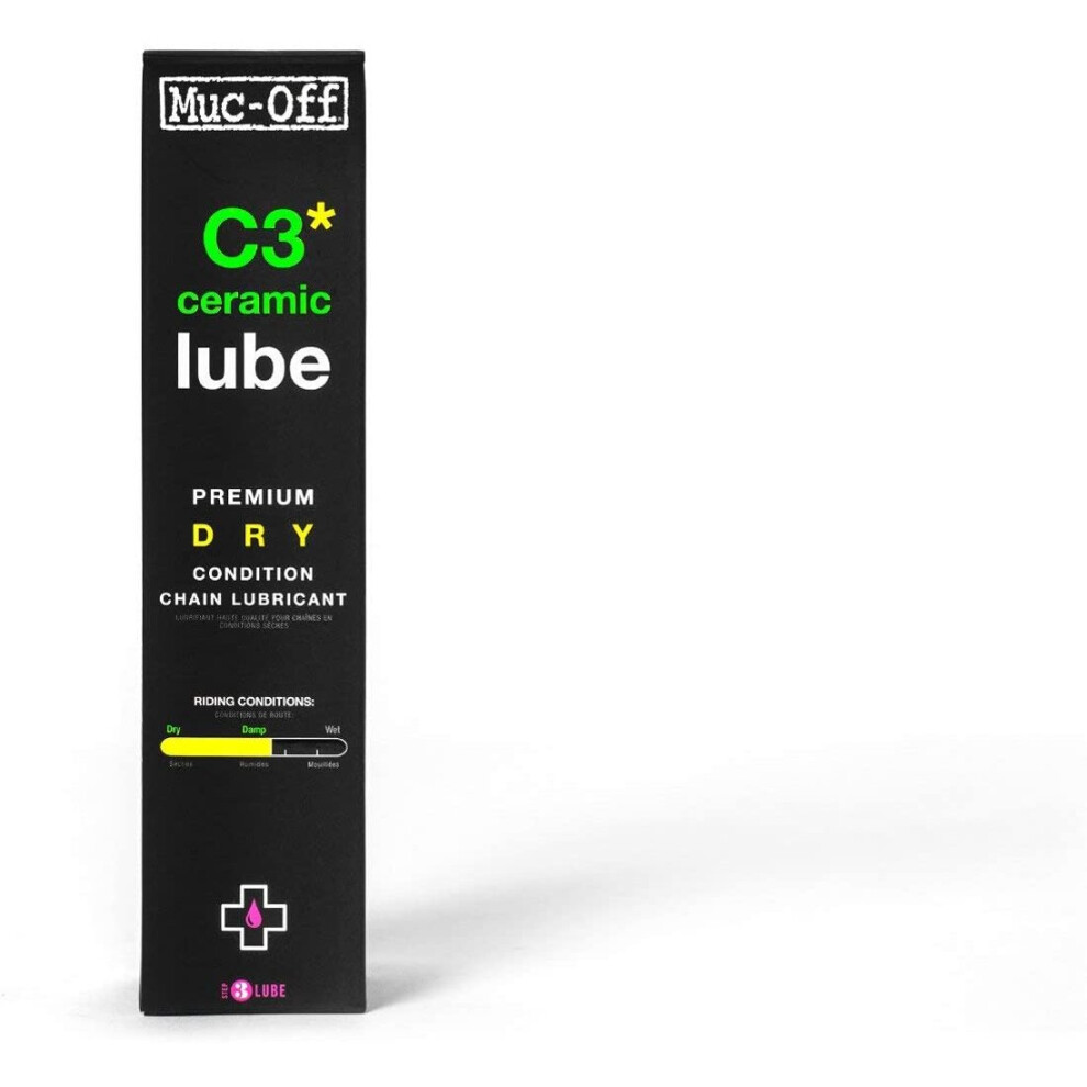 Photos - Climbing Gear Muc-Off 872 C3 Ceramic Dry Chain Lube, 120 Millilitres - Premium Bike Chain Lubricant With UV Tracer Dye - Formulated For Dr 