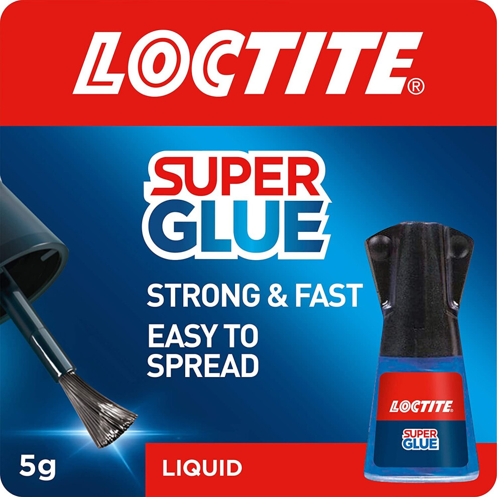 Loctite Super Glue Brush On, Superglue with Applicator Brush, Fast-Drying Clear Glue for Metal, Plastic and More, Easy-To-Use Strong Glue with Easy-Op