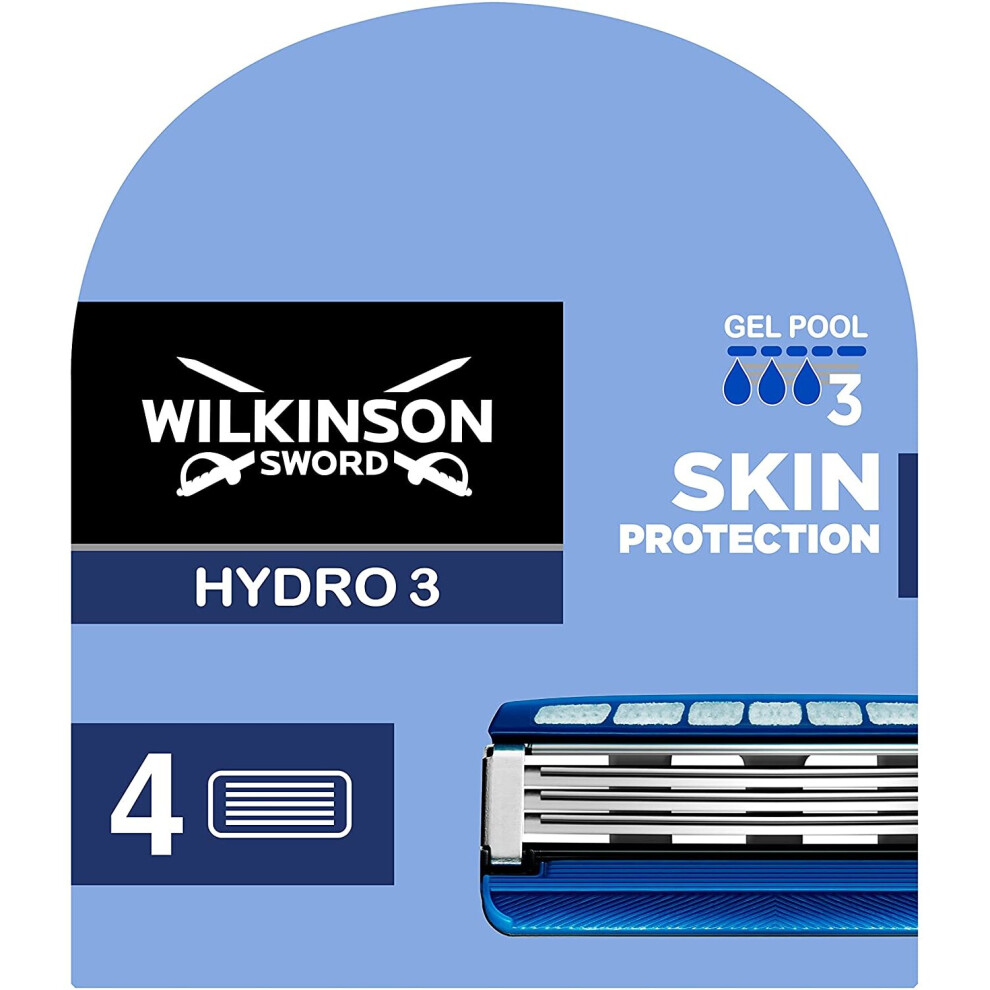 Wilkinson Sword Hydro 3 Skin Protection Men'S Razor Blade Refills X 4