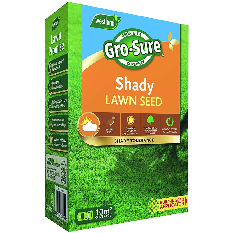 Gro-Sure 20500185 Shady Lawn Seed, 10 m2, 300 g