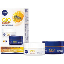 NIVEA Q10 Energy Duo Pack, Contains 1x Q10 Energy Recharging Night, 1x Q10 Energy Healthy Glow Day, Moisturising Cream Pack, Face Cream Multipack, Fac