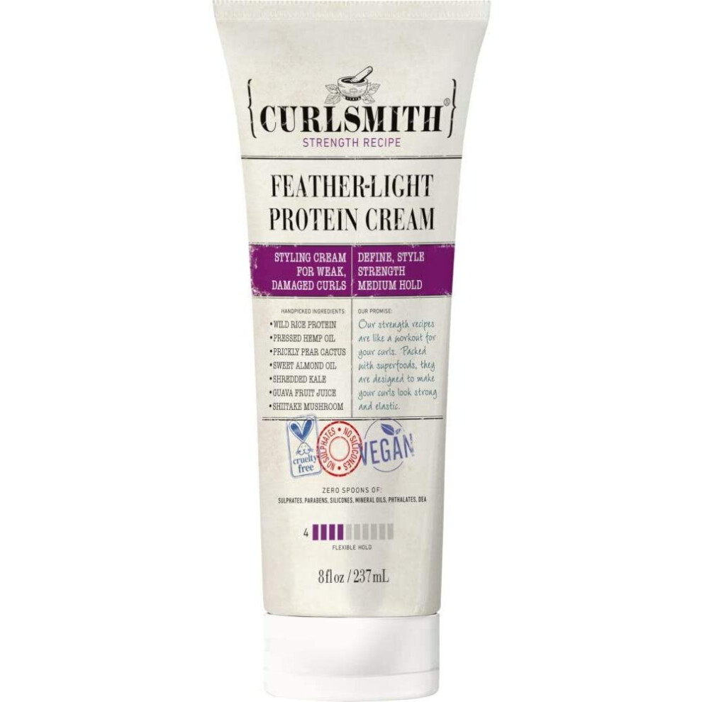 Photos - Hair Product OZ Racing Curlsmith - Feather-Light Protein Cream, Hair Styling Cream for Weak, Damaged Curls, Medium Hold  (237ml)