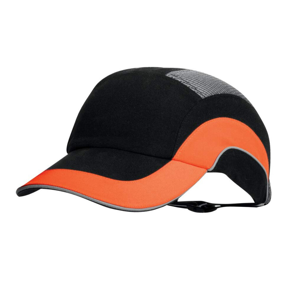 Hardcap A1+ 7Cm Long Peak - Black/Hi-Vis Orange (Jsp Abr000-00N-500) 5038428049726