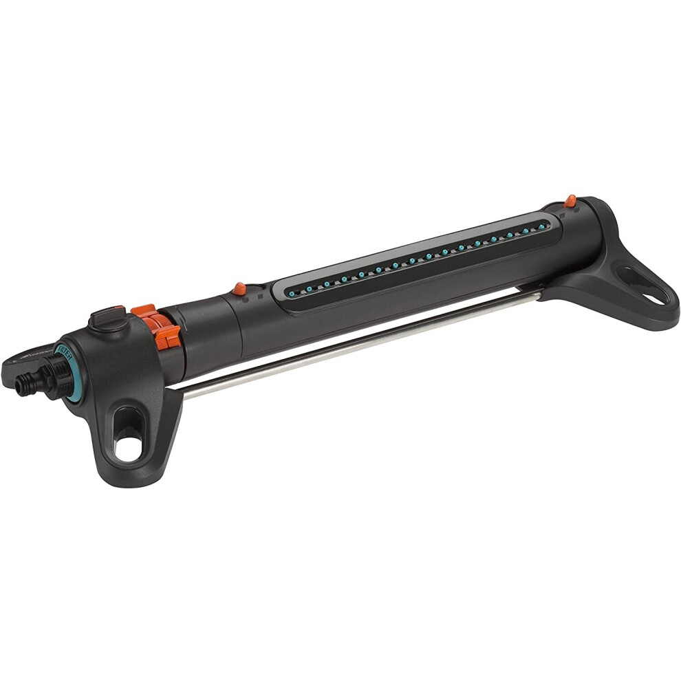 GARDENA Oscillating Sprinkler AquaZoom M: Sprinkler For Watering Areas Of 9 -max. 250 mÂ², Range 3 -max. 18 m, Range 3 - max. 14 m, Integrated Metal F