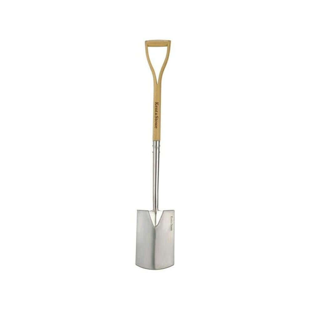 Kent & Stowe Stainless Steel Digging Spade - Rust Resistant - Ash Wood Handle - Extra Large - Image 8