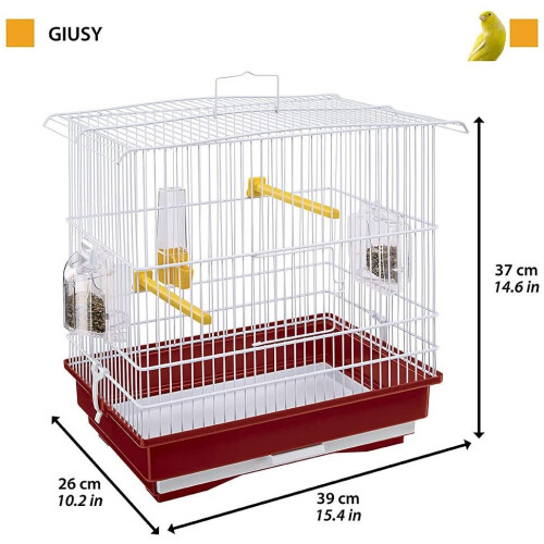 GIUSY Käfig für rote und weiße Vögel 1