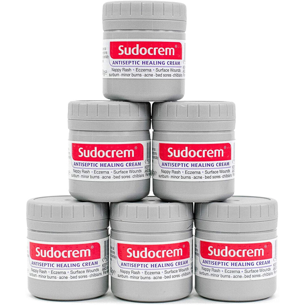 Sudocrem 60 g Antiseptic Healing Cream: Nappy Rash | Eczema | Surface Wounds | 6 Pack